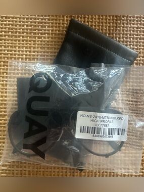 Quay Australia Black Matte NWT High Profile Sunglasses Black Fade Lens Unisex